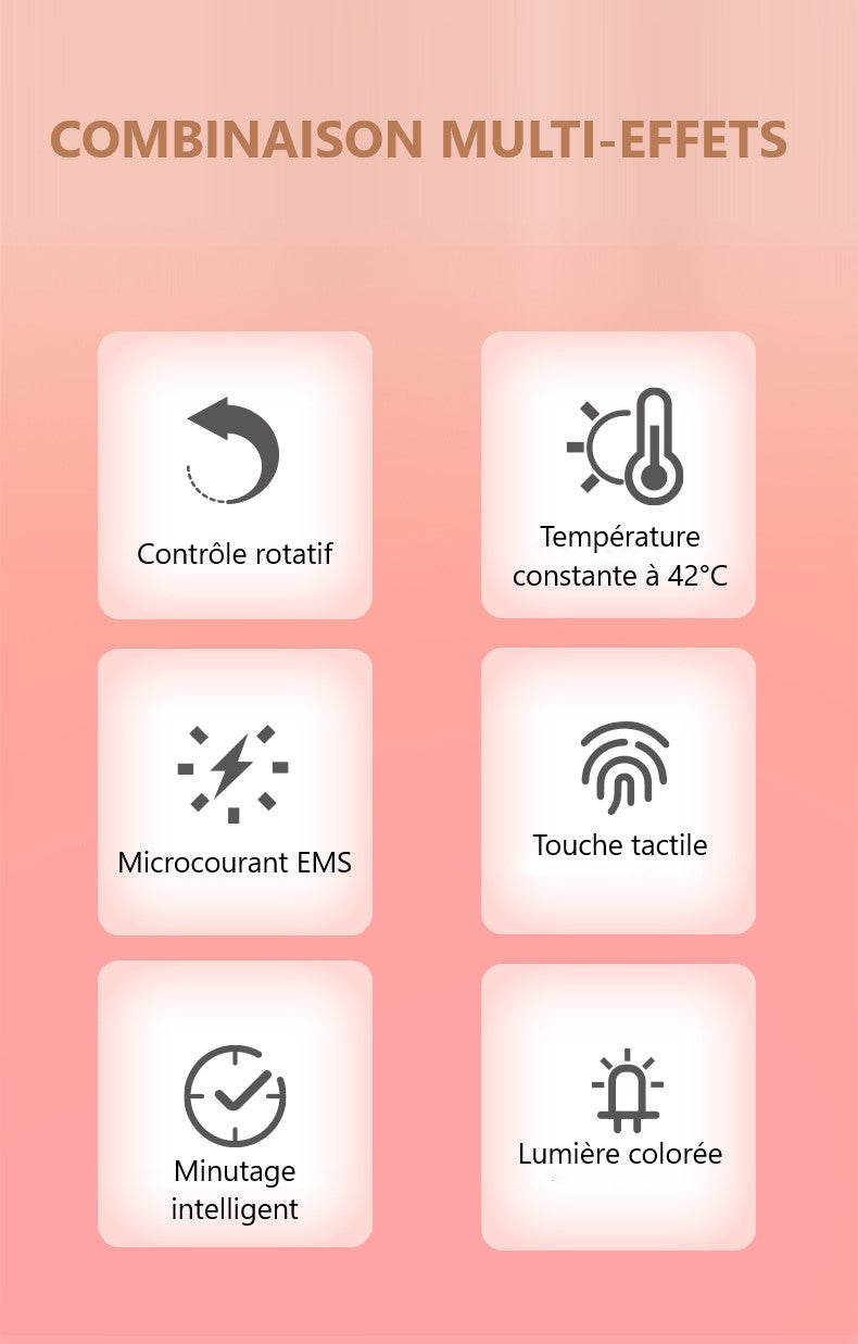 Stick Beauté 7-en-1 : LED, EMS, Thermo-Massage